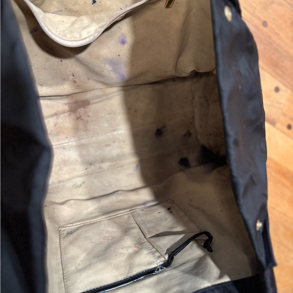 Tory Burch Black Nylon Tote with Logo - Picture 3 of 6